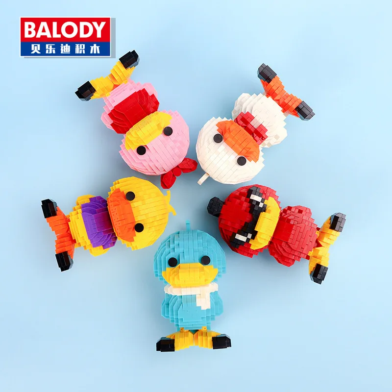 

Мини-кубики Balody, из мультфильма, модель утки, аниме, аукцион, фигурки для девочек, подарки, игрушки для детей, 18094