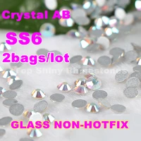 2bagslot nail art crystal ab ss61 9 2 0mm non hotfix flatback rhinestoneglass glitter diy nail decoration crystal stones