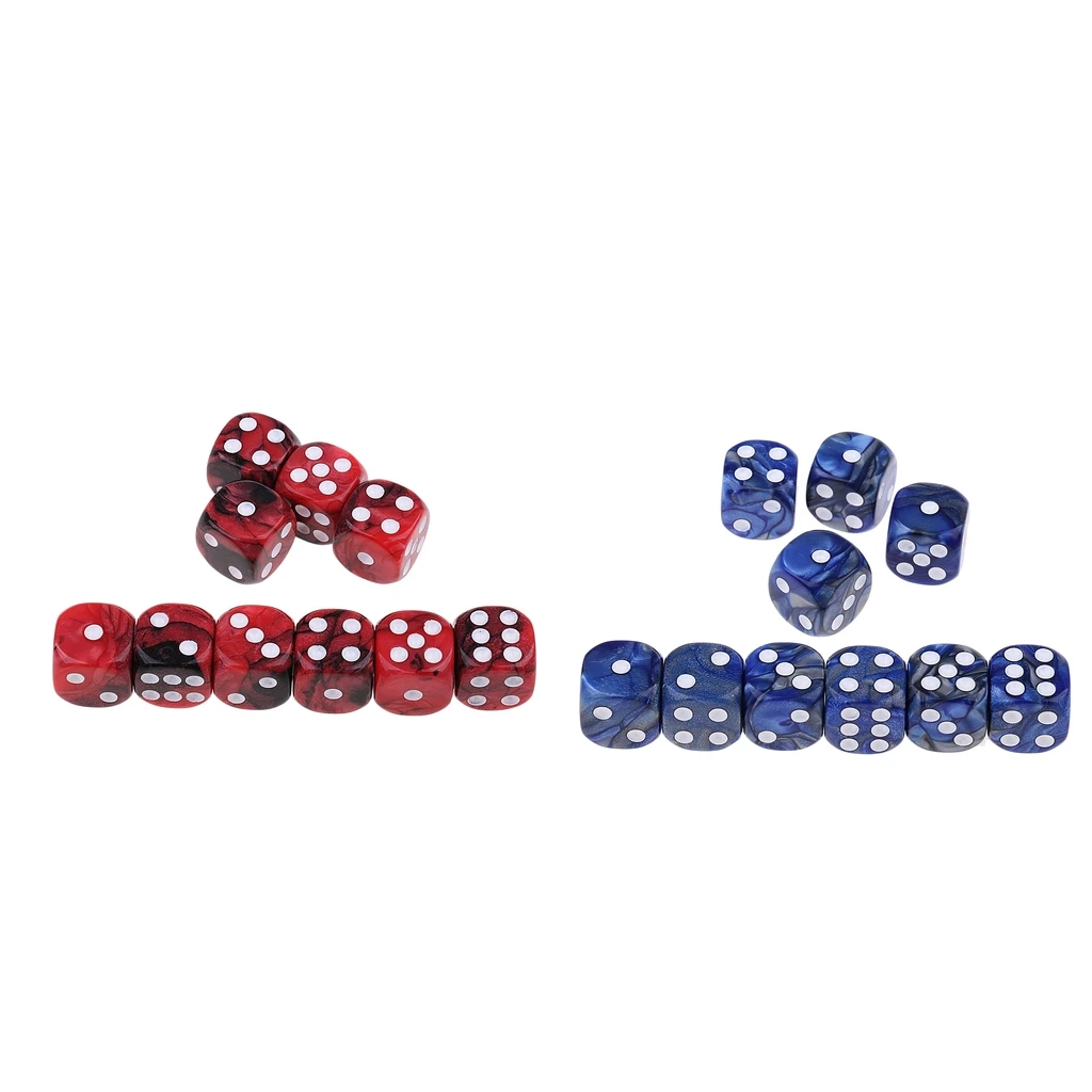 20 шт. D6 шестигранники настольная игра игральные кости 16 мм для MTG DND TRPG игровой кубик для досуга игрушки