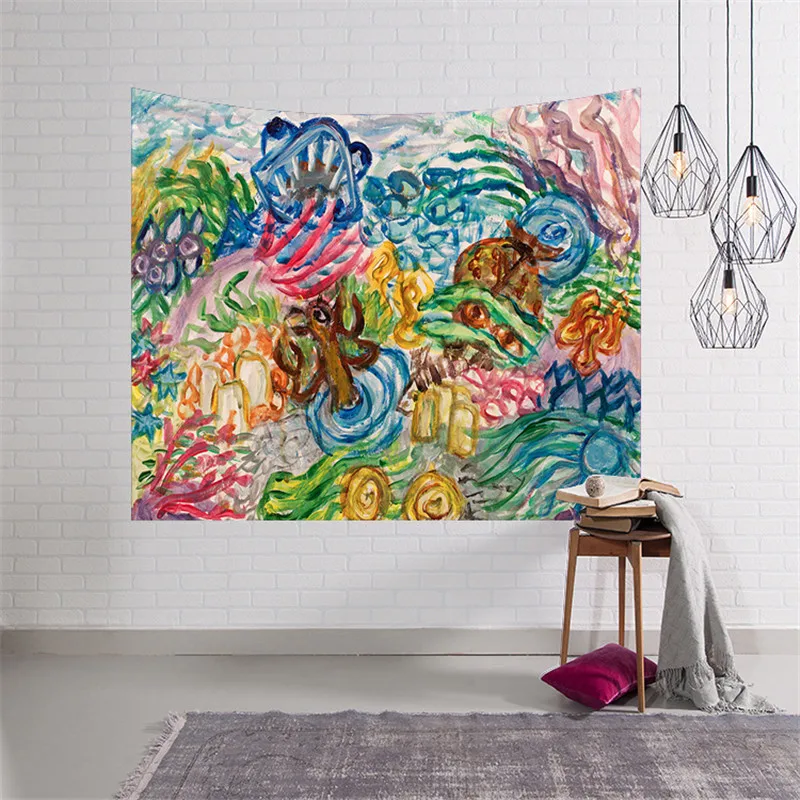 P Богемский пляжный коврик, скатерть, гобелен, большой, 150*200 см, настенный, Висячие покрывала, диковинный стиль, двойной, хиппи, гобелен - Цвет: P