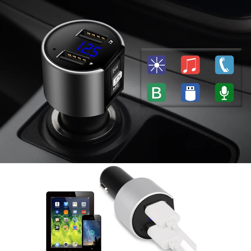 Bluetooth Fm модулятор для автомобиля Aux mp3 плеер Радио адаптер передатчик зарядное