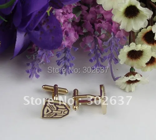 1 комплект эмаль autobot золотые пластины Запонки #22263|cufflinks cufflinks|gold cufflinkscufflinks gold |