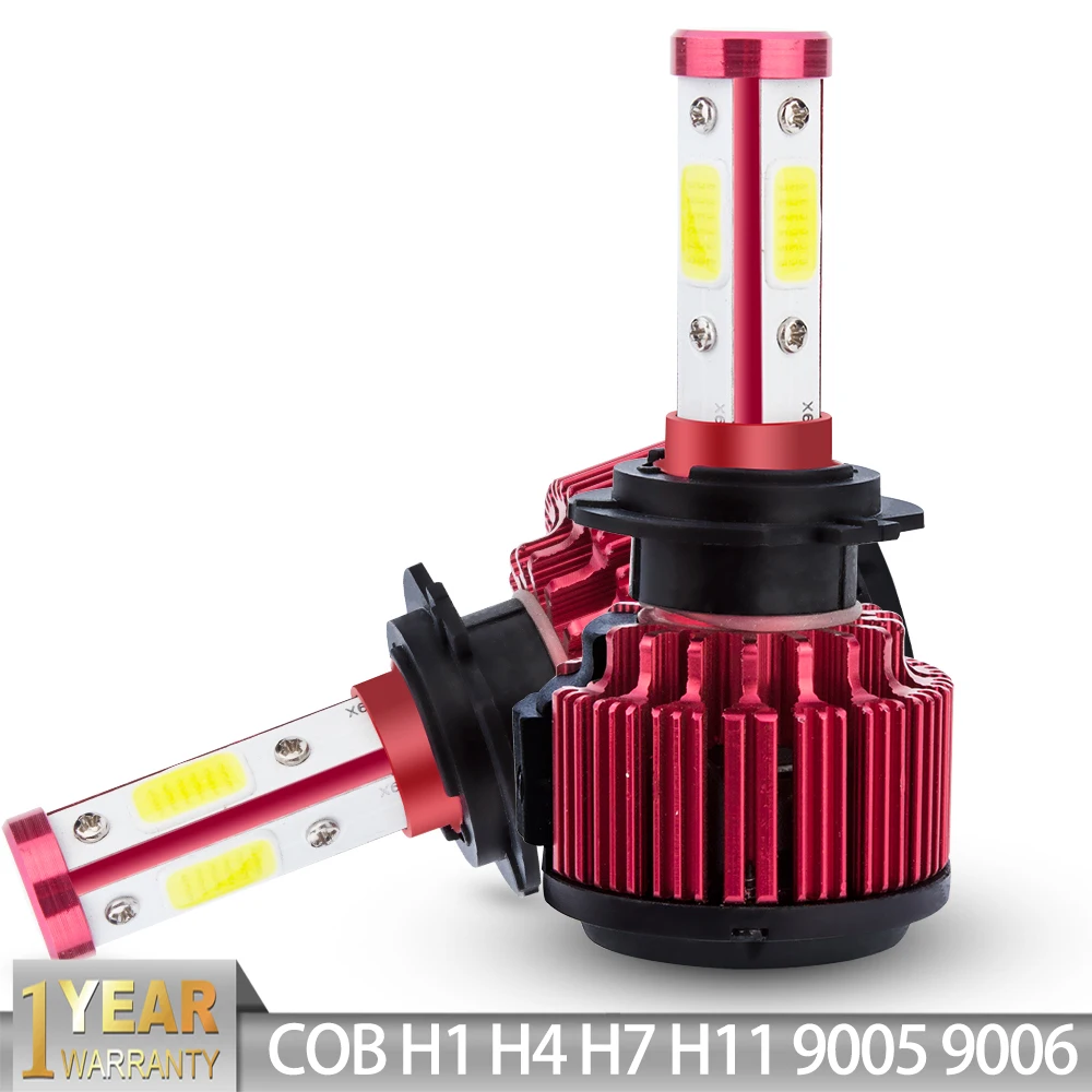 2Pcs H7 H4 Led Car Headlight Light Bulb Auto 6000K Hi Turbo H11 Lamp 12V Running lights Hb3 Hb4 Automotivo styling coche | Автомобили и