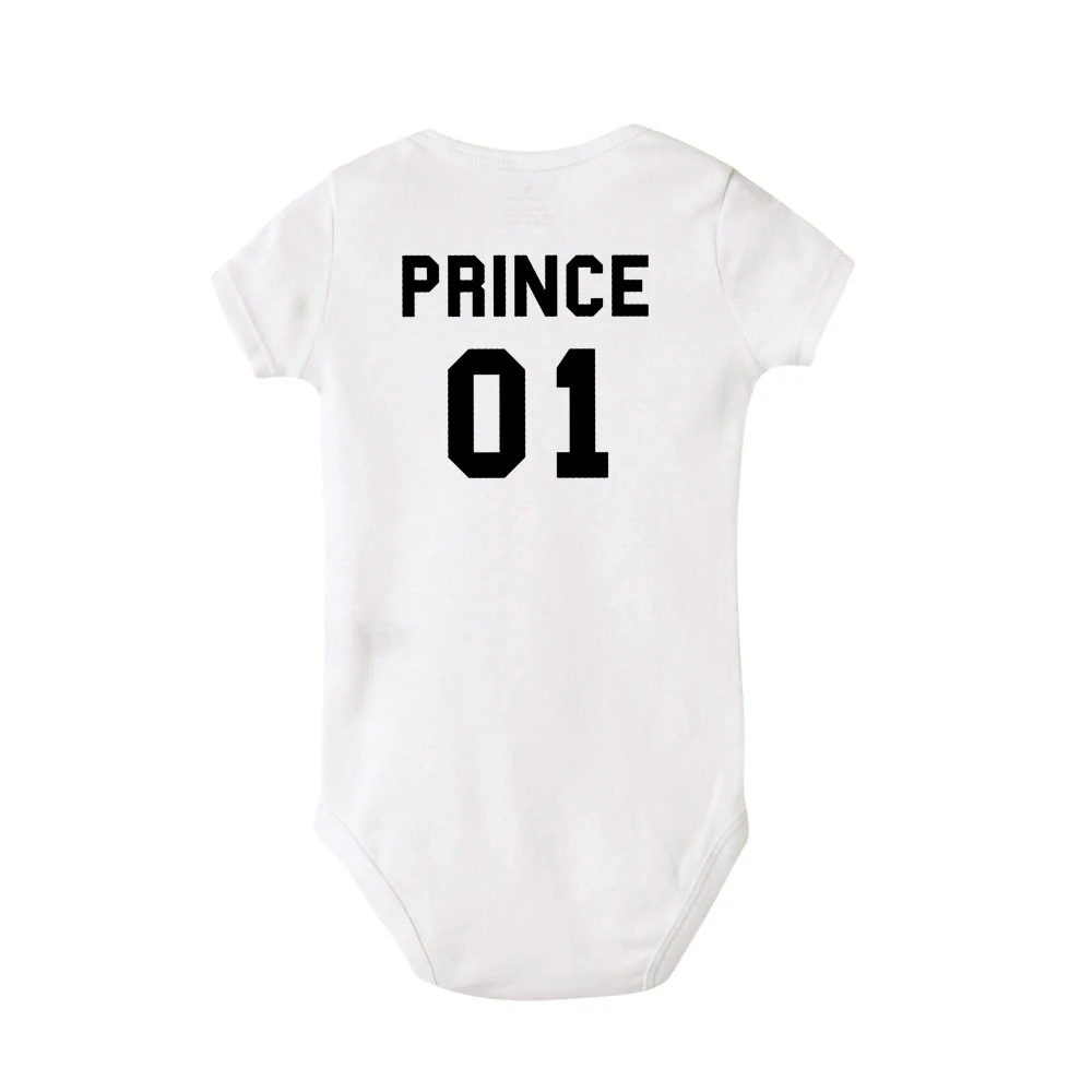 King 01 Prince одинаковая рубашка для папы и сына Летний комбинезон с короткими