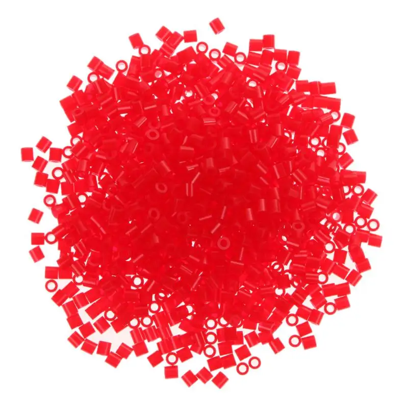 Red 1000 шт. 5 мм EVA для Хама/игрушка из бисера perler для детей, рукоделия, рукоделие, плавкий предохранитель, Разноцветные Креативные Игрушки для раннего развития, подарки - Цвет: Red