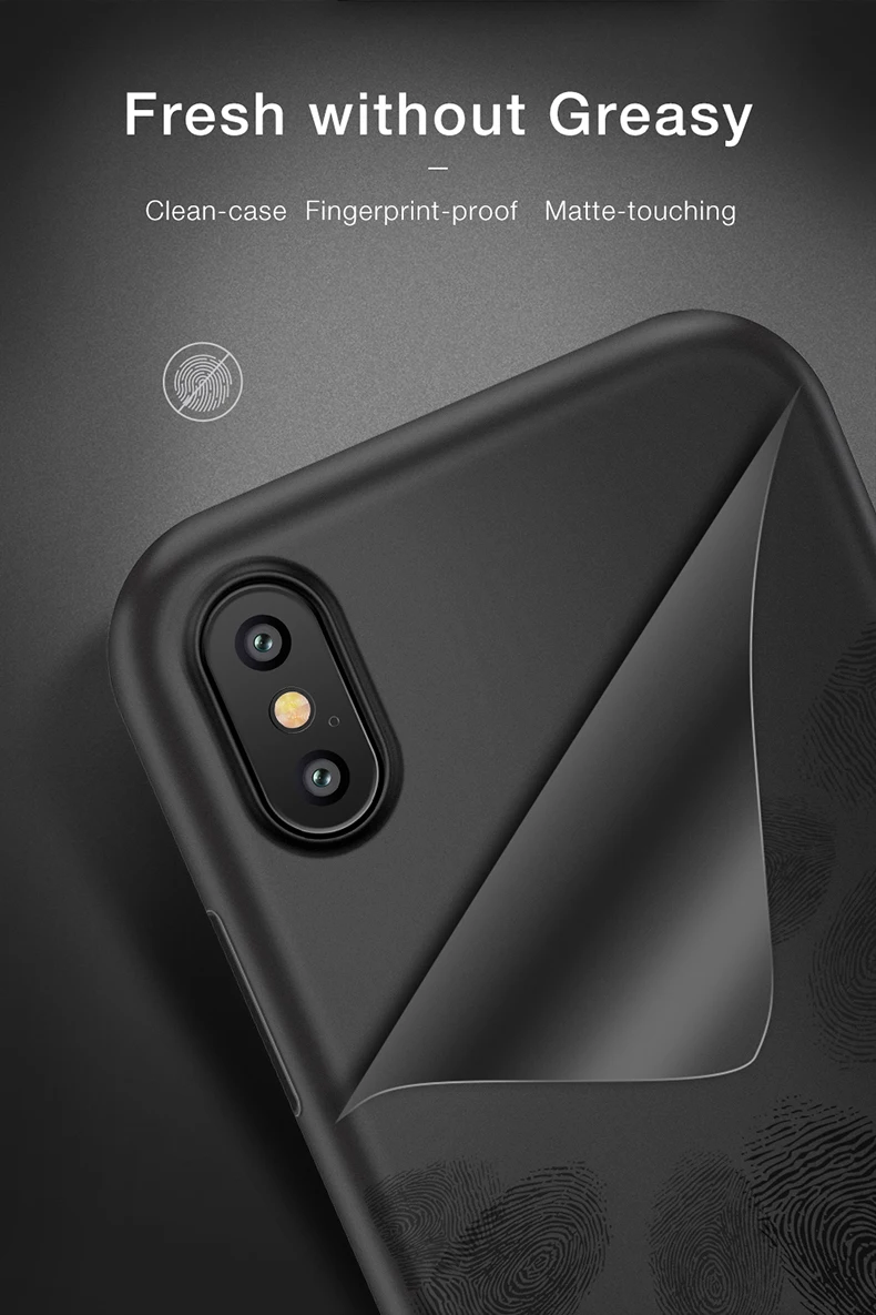 Cafele матовый чехол для телефона для Apple iPhone X чехол PP материал анти-отпечатков пальцев Ультра-тонкий 0,4 мм PP чехол для iPhone X