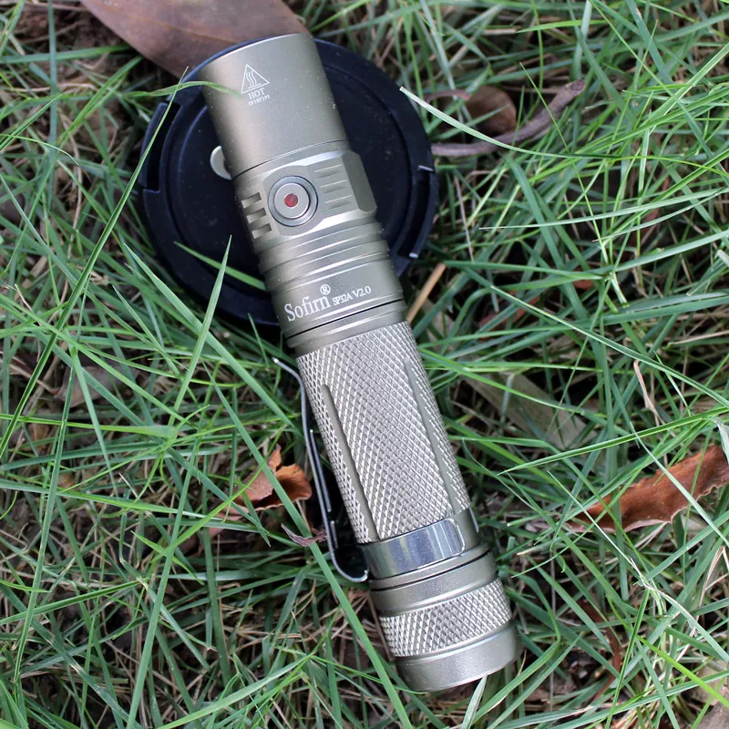 Sofirn SP32A V2.0 высокое Мощность светодиодный вспышка светильник 18650 Cree XPL2 1300lm фонарь светильник 2 группы печатные платы с прямым отводом тепла(DTP индикатор линзы pcb светильник бледно-золотой