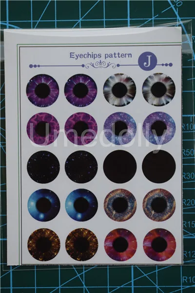 1pcs eye pattern J Blyth кукольные глазные фишки узорные бумажные тонкие стеклянные наглазники DIY куклы аксессуары для глаз - Цвет: 1pcs eye pattern J
