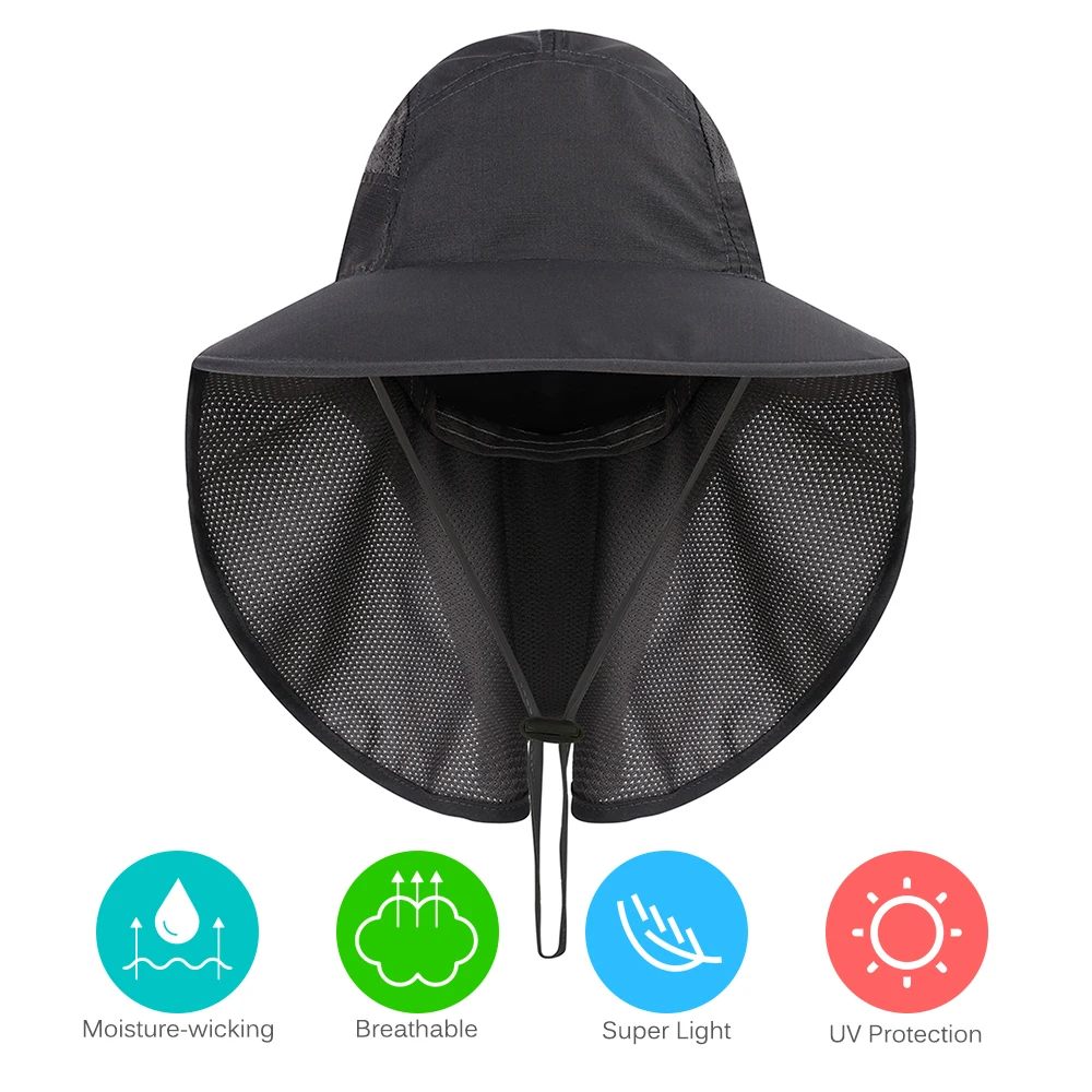 Унисекс на открытом воздухе УФ-Защита от Солнца Рыбалка Шляпу дышащая