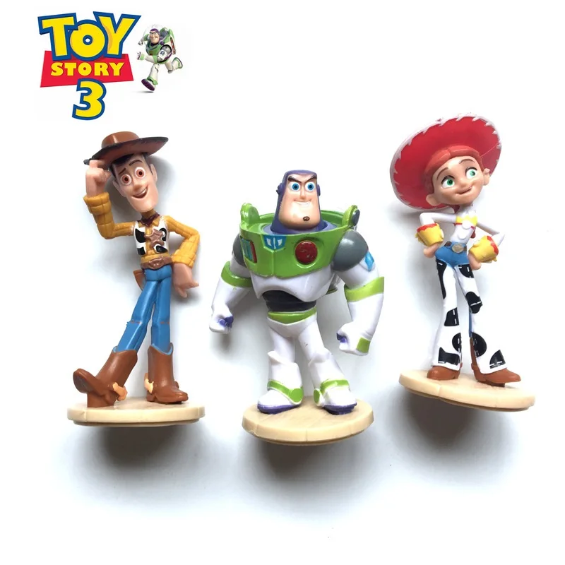 Disney 3 шт./компл. аниме История игрушек Базз Лайтер Вуди Джесси 8 10 см ПВХ экшн