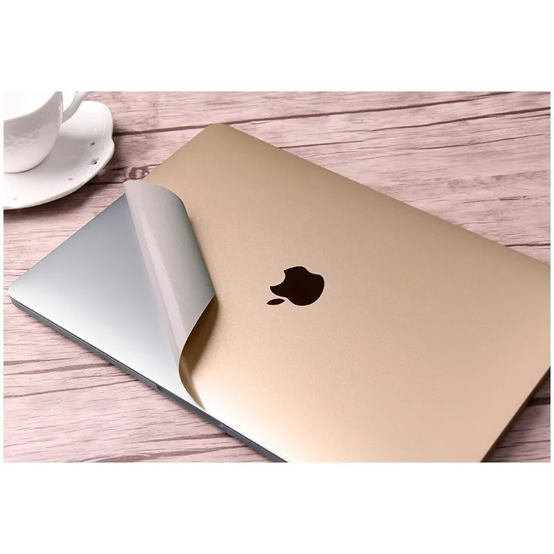 Champagne gold Чехол для ноутбука Защитная пленка для Macbook Air Pro retina сенсорной панелью 1" 13" 1" Тетрадь 3M стикер на фюзеляж три Костюм из нескольких предметов - Цвет: Champagne gold