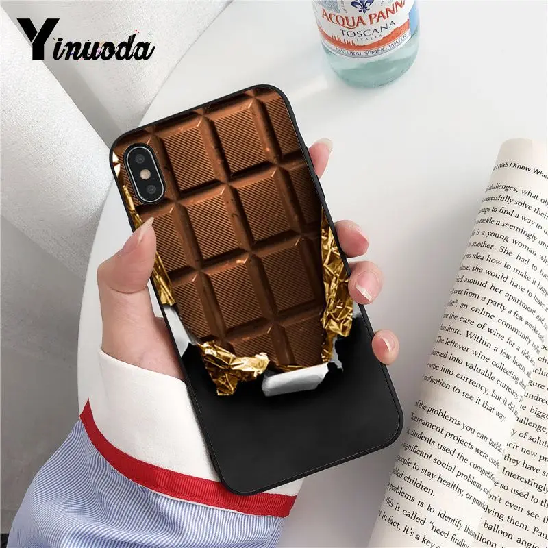 Yinuoda alenka бар с изображением шоколада wonka TPU Мягкий силиконовый черный чехол для