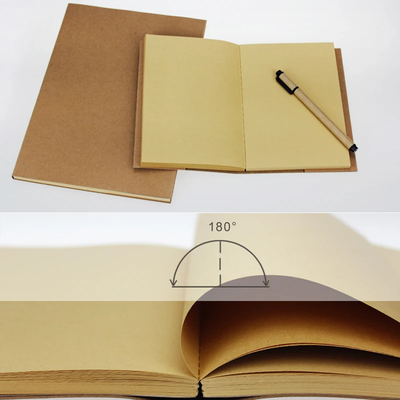 Винтажная пустая крафт страница Записная книжка Дневник канцелярские