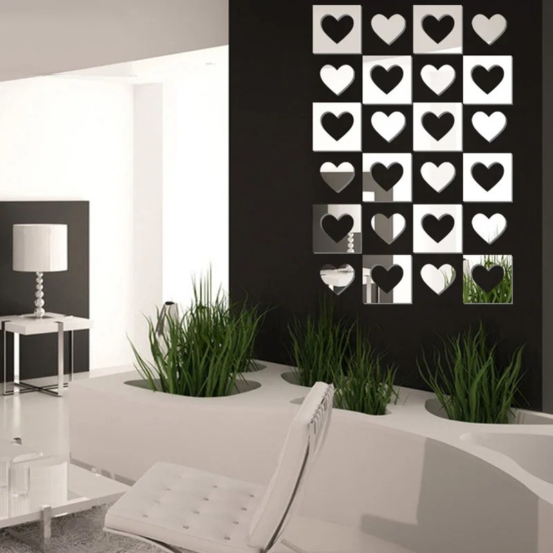 6 шт. декоративное зеркало в форме сердца|home decor|heart shaped mirrorheart mirror |