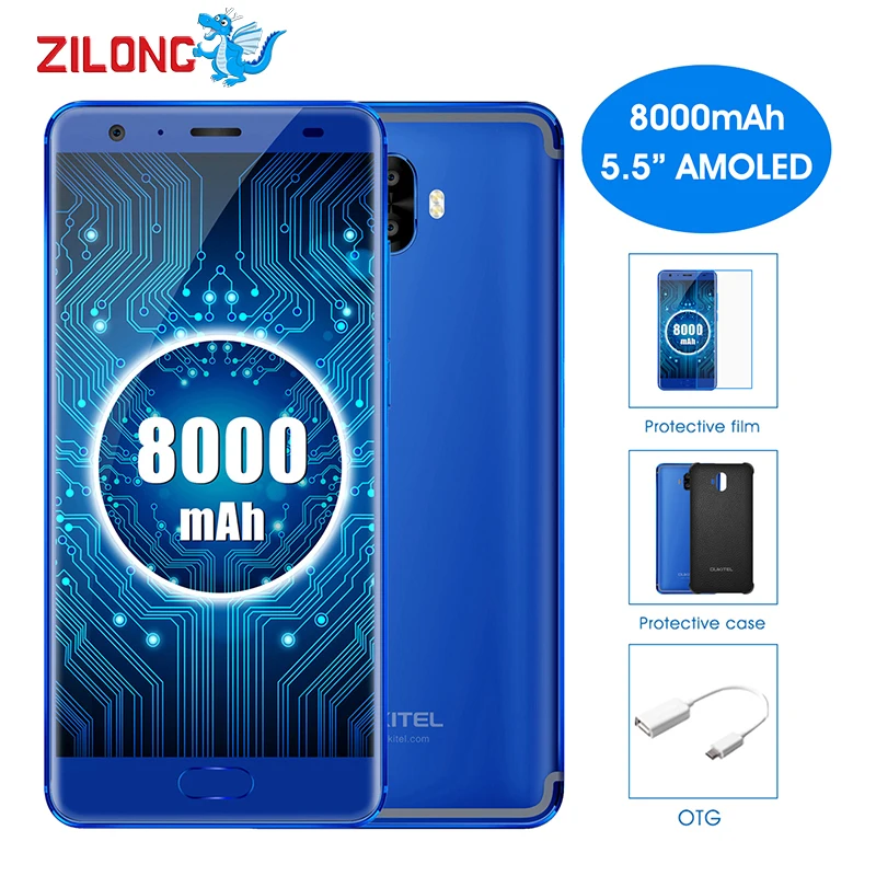 Oukitel K8000 5 дюйма amoeld 8000 мАч Quick Charge Смартфон Android 7 0 4 ГБ Оперативная память 64