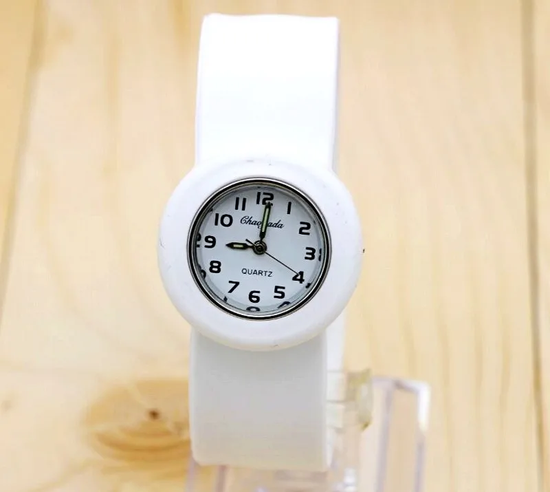 white 1 шт./лот,, высококачественные силиконовые часы, детские часы - Цвет: white