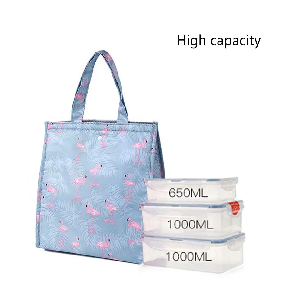 New Baby Food Milk Bottle Storage Insulation Bags Waterproof Oxford Flamingo Bag Lunch Bag Infant Kids Food Warmer Thermal Bag