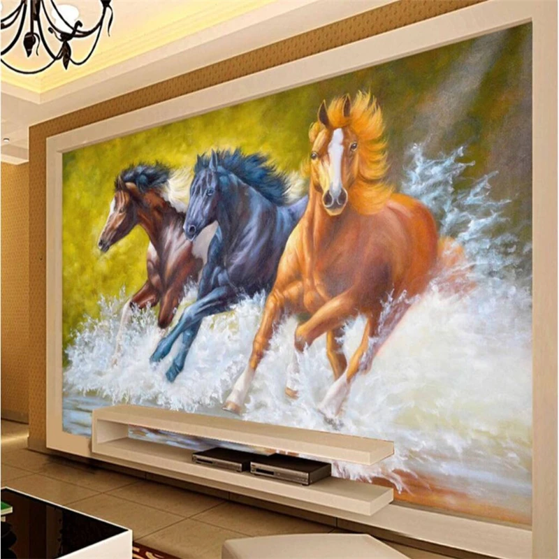 Фотообои любого размера по индивидуальному заказу фото трех Pentium Horse ручная