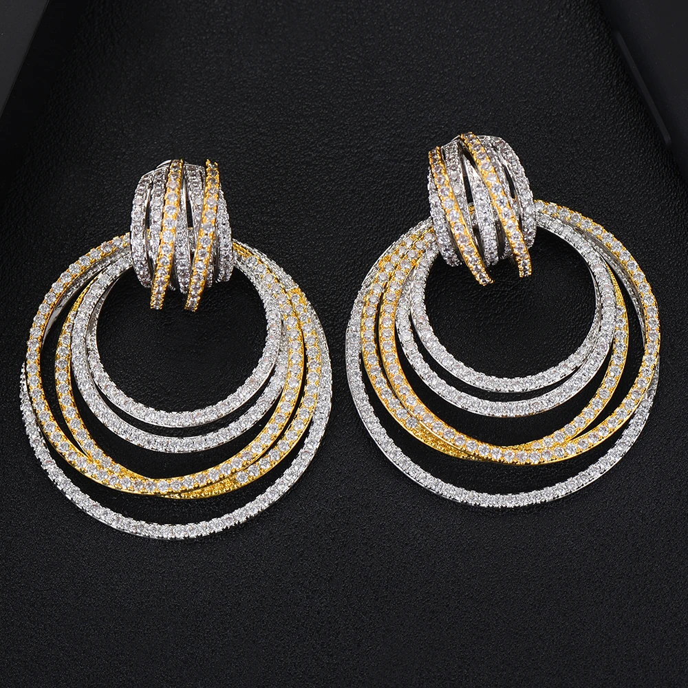 

Siscathy 2019 New Trendy Women Earrings Fashion Jewelry AAA Cubic Zirconia Drop Earrings For Women Wedding Party Accessories