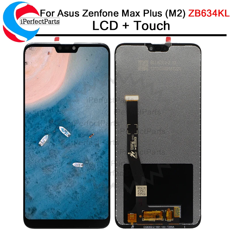 ЖК дисплей для Asus Zenfone Max Plus (M2) ZB634KL сенсорный экран дигитайзер замена Shot LCD|Экраны
