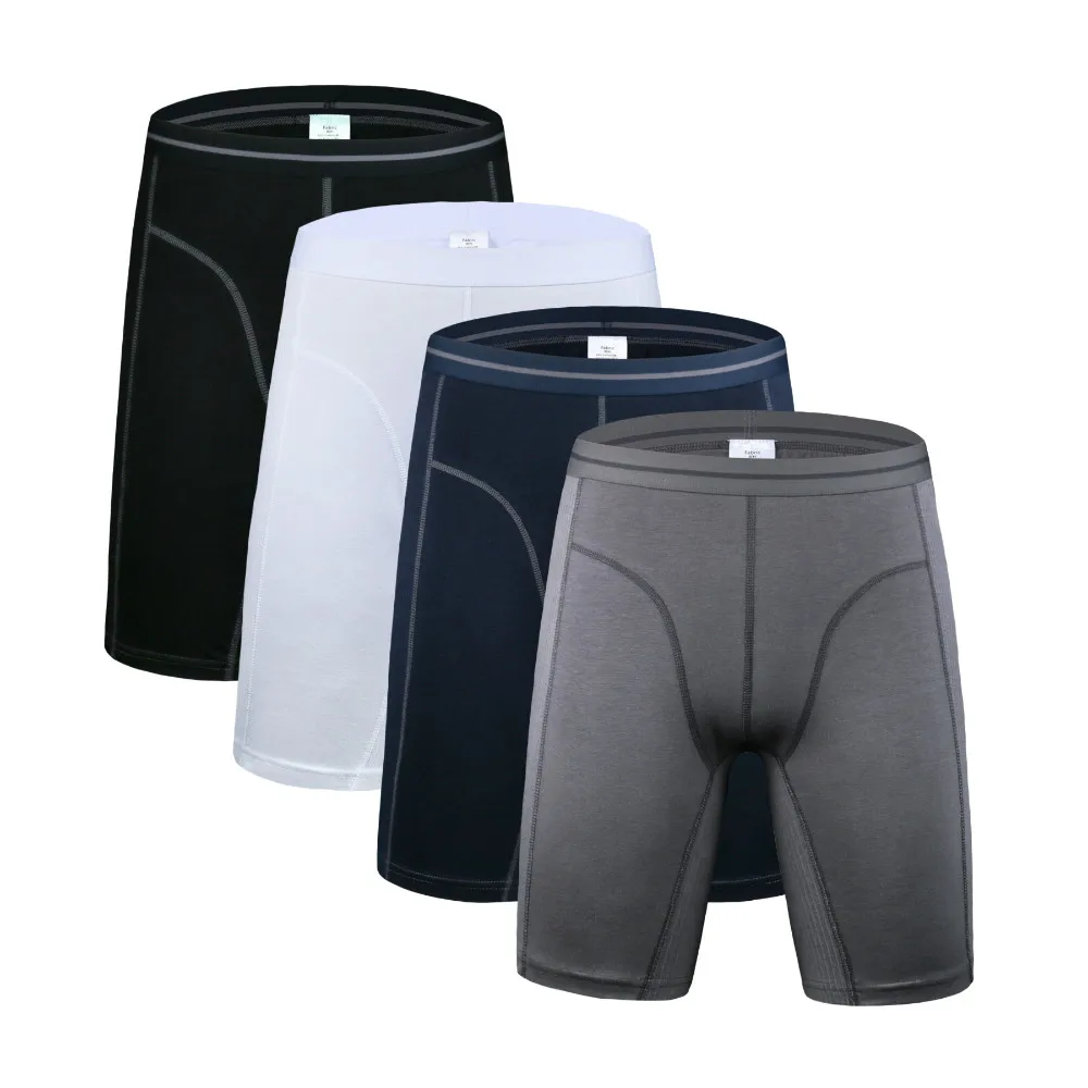 4 Pcs 1104 Mix D44 4 шт./лот,, брендовые качественные боксеры, шорты, новые модные сексуальные мужские боксеры, шорты, хлопок, мужское длинное нижнее белье, мужские трусы, большие размеры - Цвет: 4 Pcs 1104 Mix D44