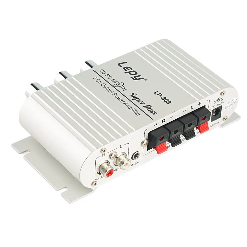 Home12V Hi-Fi стерео аудио усилитель Hi-Fi бас динамик Громкоговоритель с USB портом FM для автомобиля авто мини MP3 MP4 PC Радио