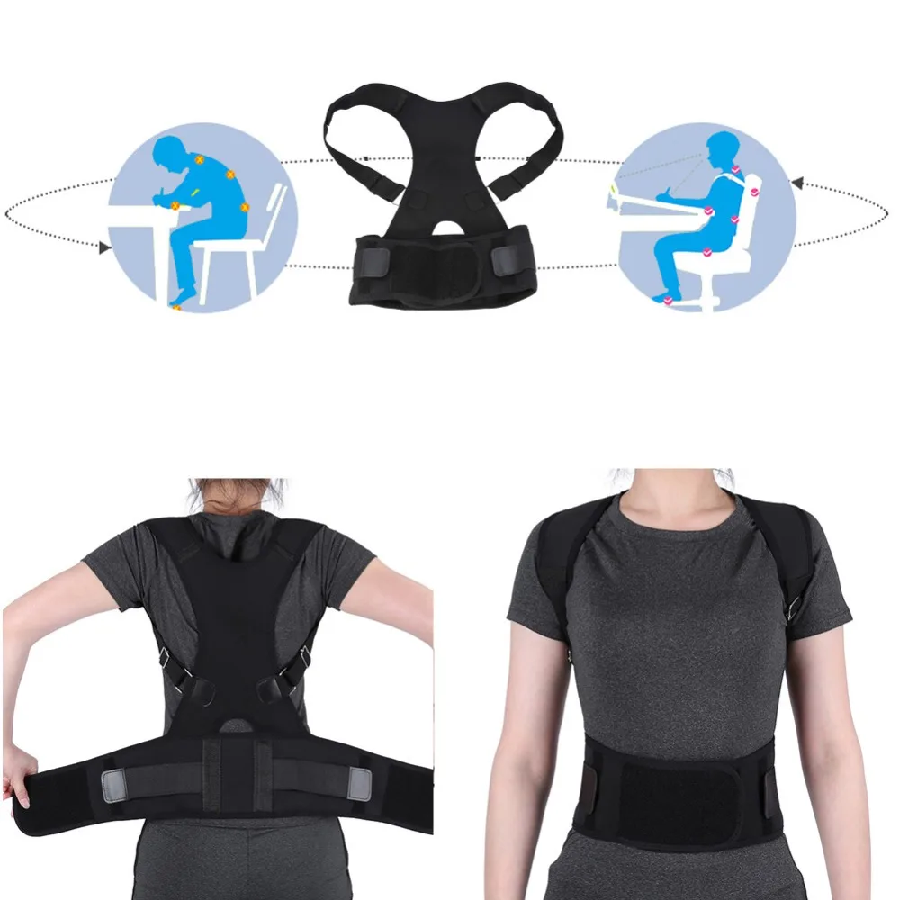 Регулируемый корректор для поддержки спины и поясницы плечевой ремень