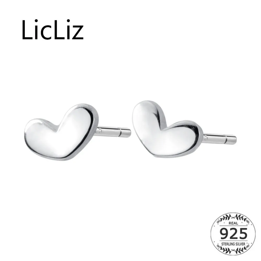 Женские серьги гвоздики из серебра 925 пробы в виде сердца|Серьги-гвоздики| |