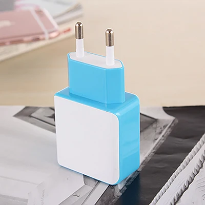 Blue OLESiT UNS-613, 5 В, а, быстрая зарядка, евро, США, вилка, настенное зарядное устройство, 2 порта, USB, зарядное устройство для путешествий, адаптер для iPhone, samsung, Nokia, LG и т. д - Тип штекера: Blue