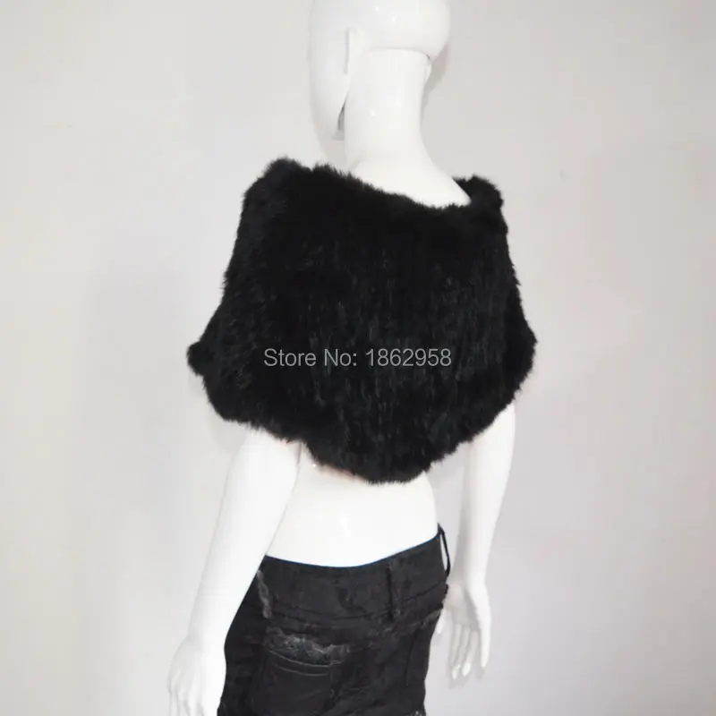 Бесплатная доставка SJ601 пышная легкая одежда черный цвет настоящий меховой