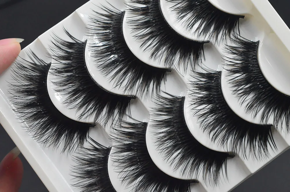 Ресницы Накладные норковые длинные отдельные для макияжа 5 цветов | Красота и