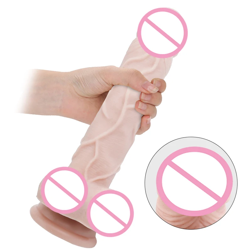 Мягкий силиконовый реалистичный пенис супер большой фаллоимитатор с присоской