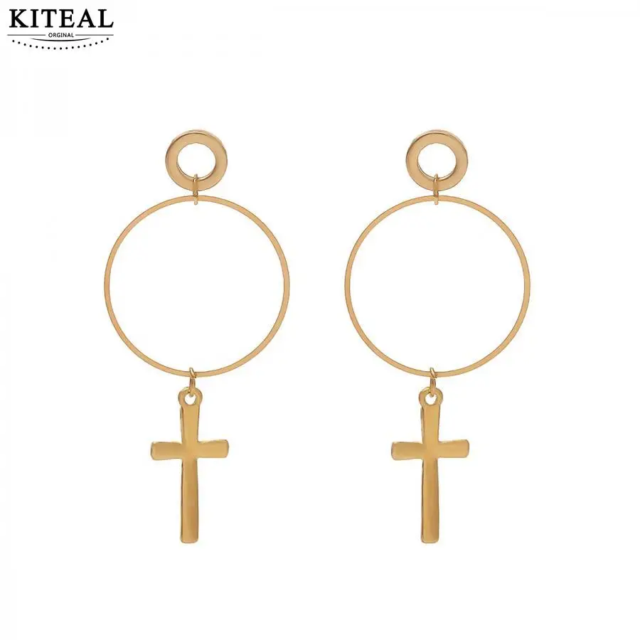 KITEAL 2018 милые серьги для подруг с крестом 6 5 см * 3 модные ювелирные