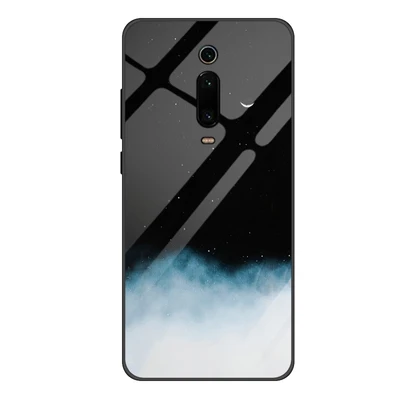 Коричневый Чехол из закаленного стекла для Xiaomi Mi 9 T 9 t, Мягкая силиконовая задняя крышка для Xiaomi Mi 9 T, чехол для телефона с рисунком из мультфильма s для Xiaomi Mi 9 T - Цвет: Коричневый