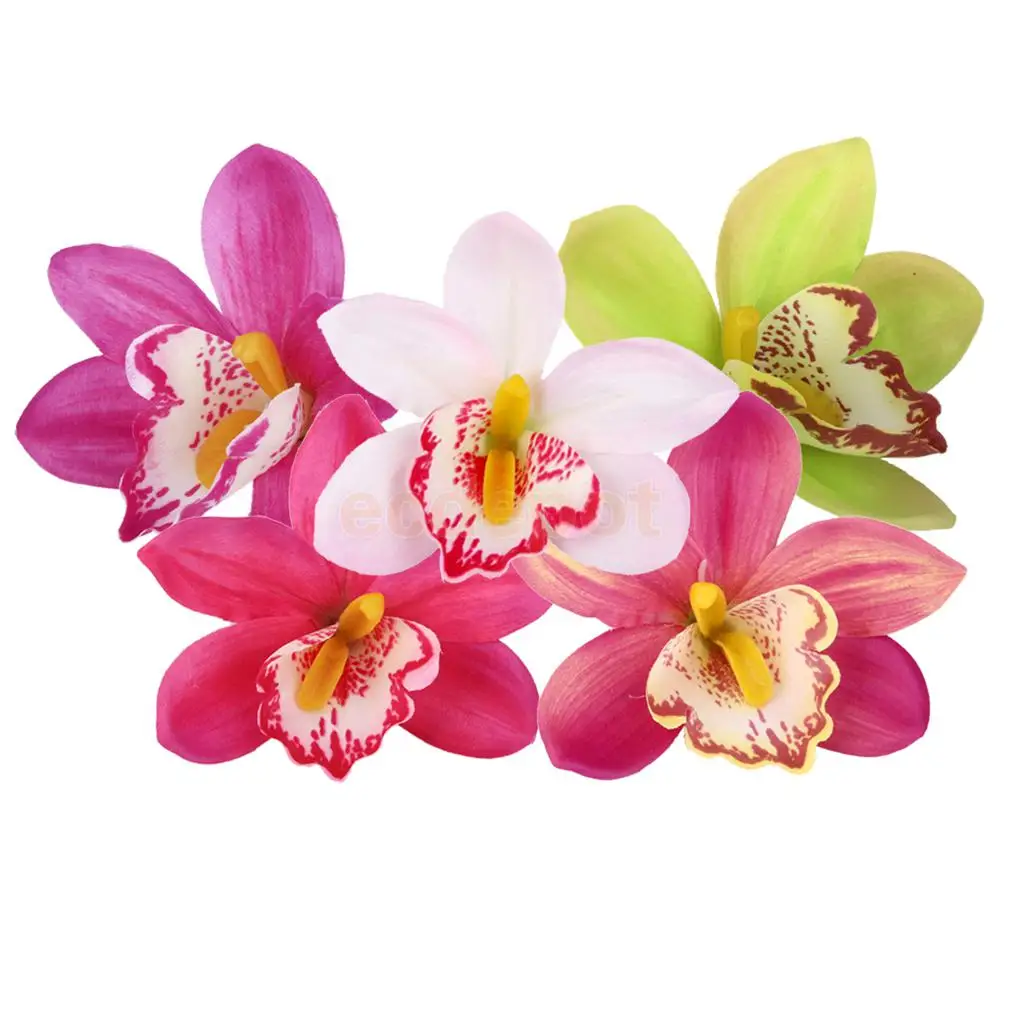 20 шт 11 см Орхидея из искусственного шелка Dendrobium Цветочные головки DIY Декор|silk