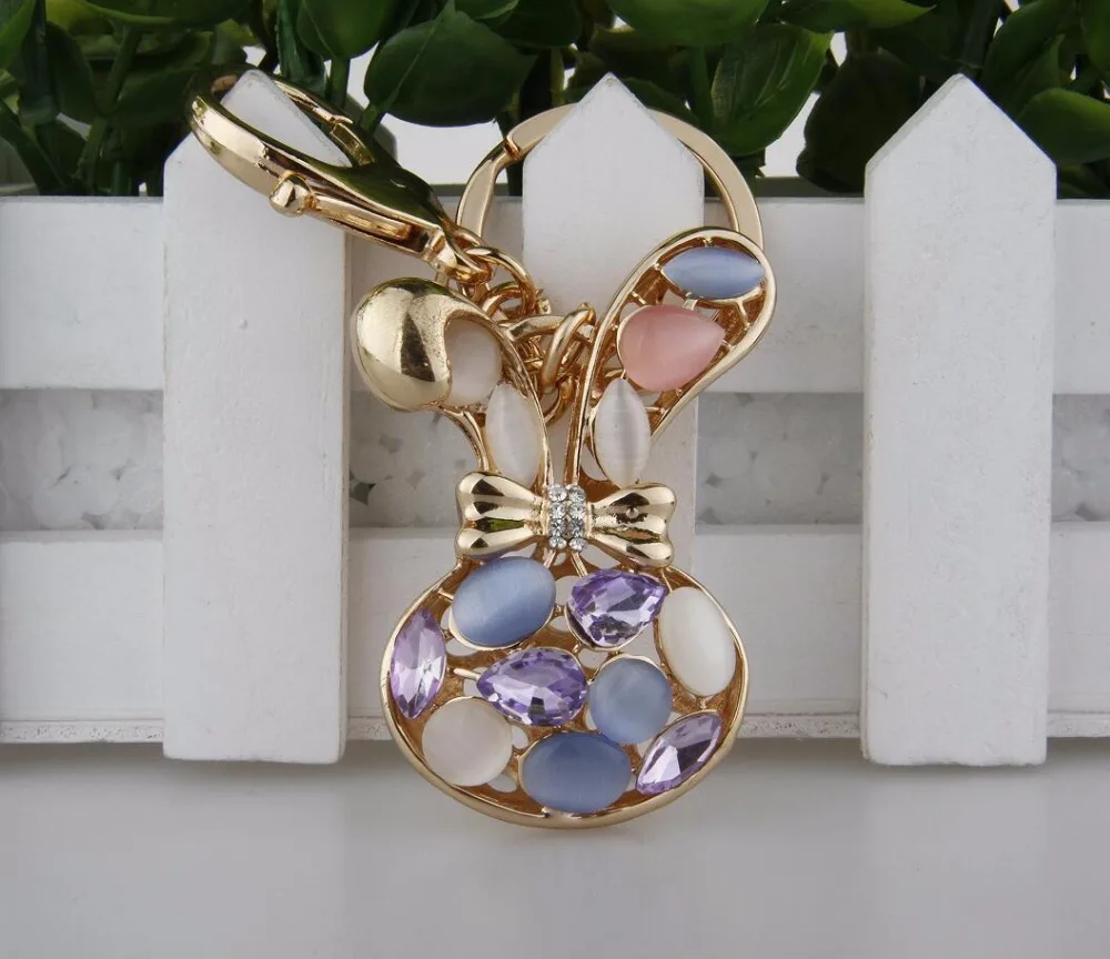 Горячая продажа прекрасный кристалл кролик голова горный хрусталь сумка кулон