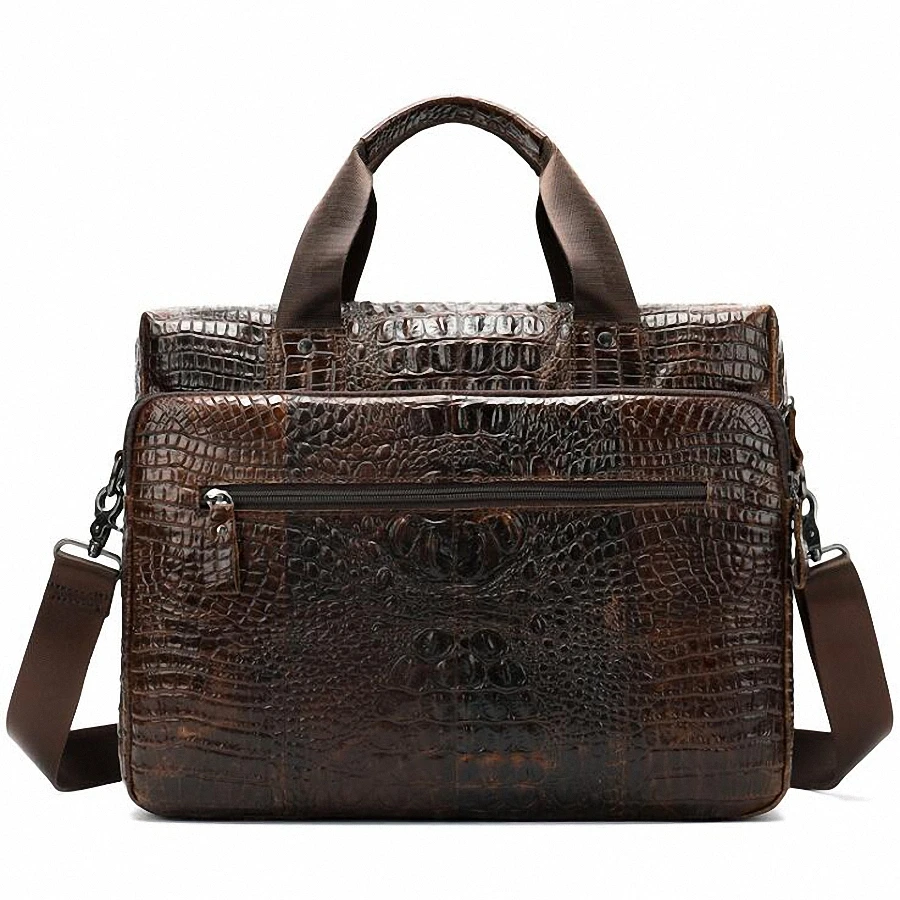 Мужской портфель из натуральной кожи деловая сумка для ноутбука повседневная на