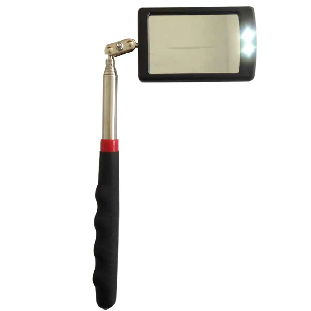 

Vehicle Bottom Led Telescopic Nonslip Inner Wall Inspection Mirror Dual Ball Joint 360 Degree Rotating Car Detection Tool