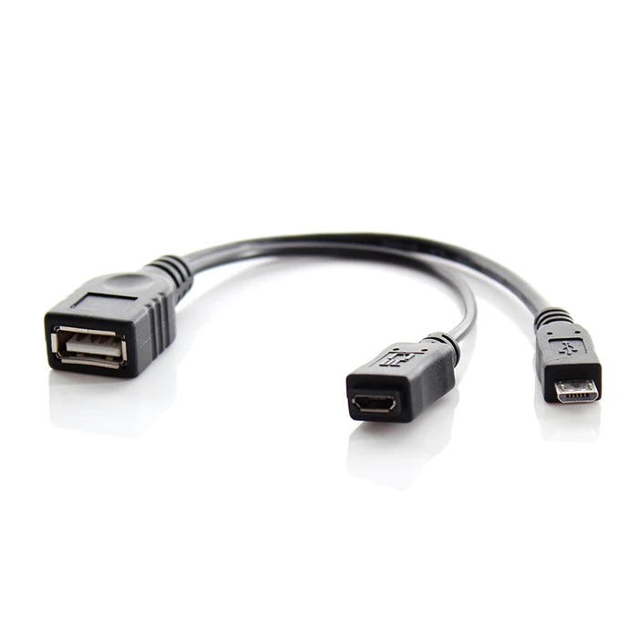 Микро USB штекер к микро гнездо хост OTG Кабель адаптер Y разветвитель JYnEE power