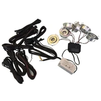 set 6pcs Led Home Kitchen mini Led Under Cabinet Lighting 660LM 1pcs way coupling power 6pcs extention cable