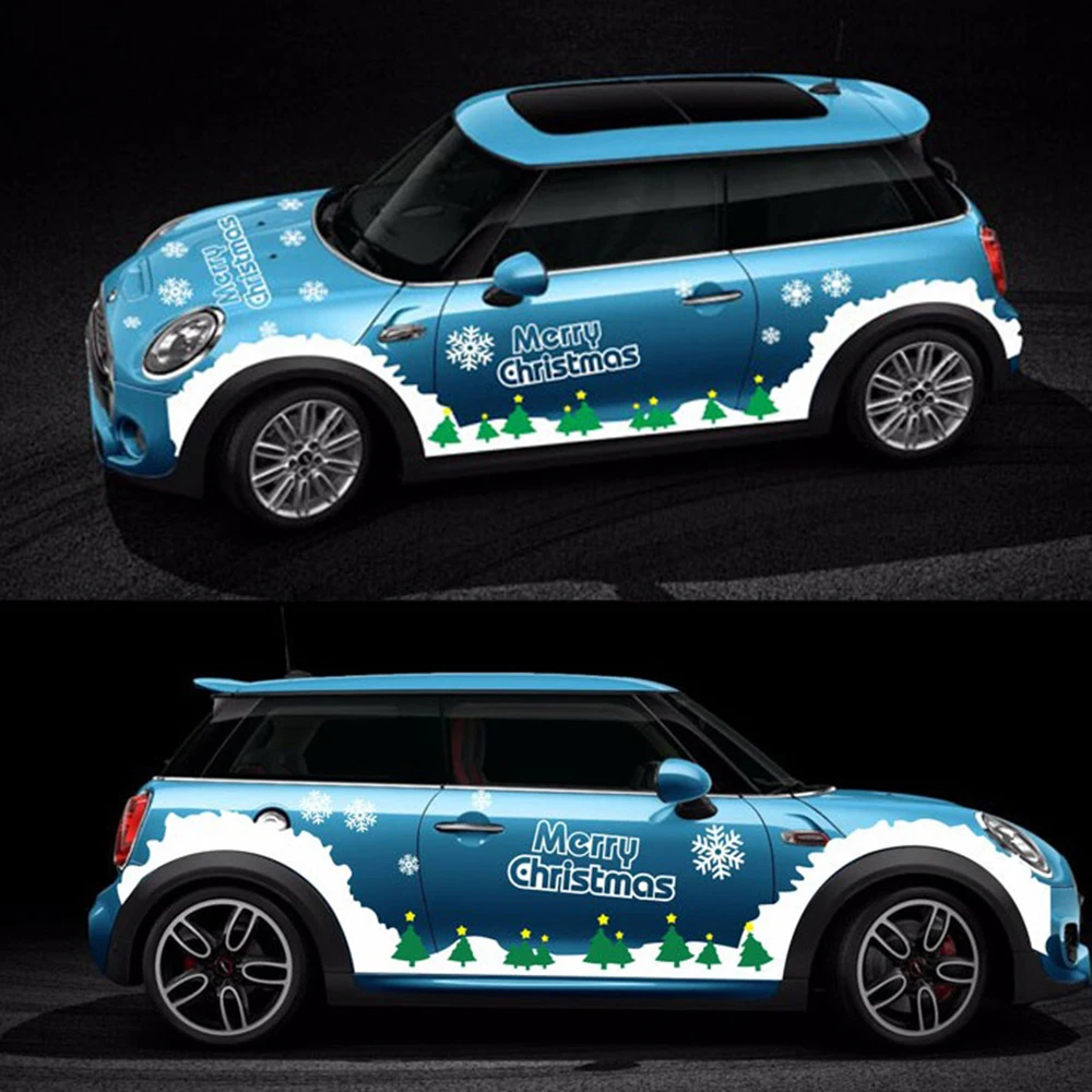Наклейки на весь корпус автомобиля с надписью &quotMerry Christmas&quot декоративные