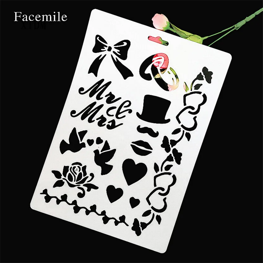 Бант Пластиковая форма Щит DIY торт скрапбук трафареты полые украшения Печать