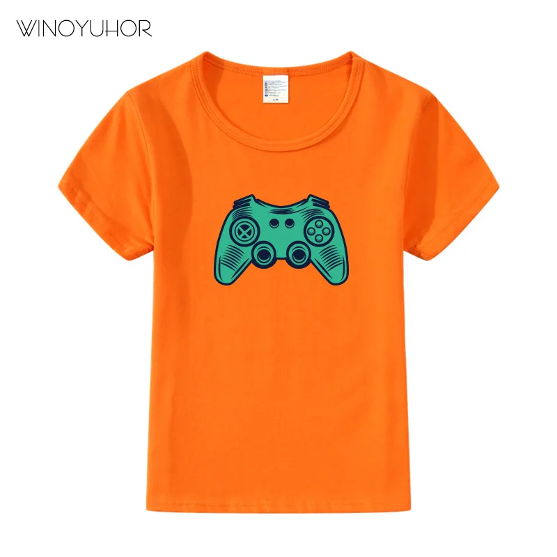 Детская футболка с принтом ручек для игр одежда мальчиков девочек Детский костюм