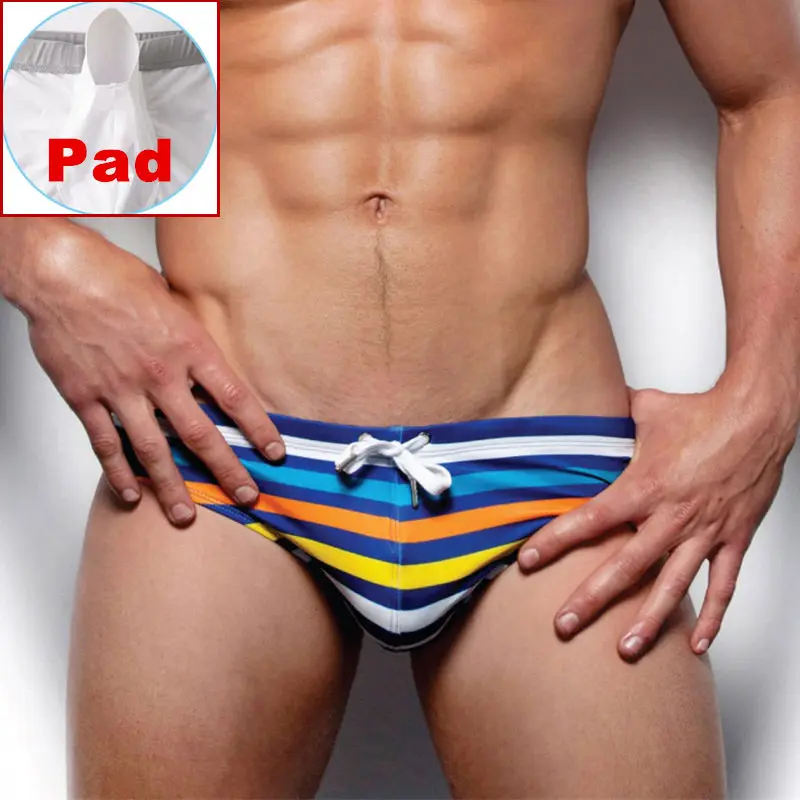 Мужские плавки пуш ап эротичное мужское белье сексуальный купальник Gay Mens с