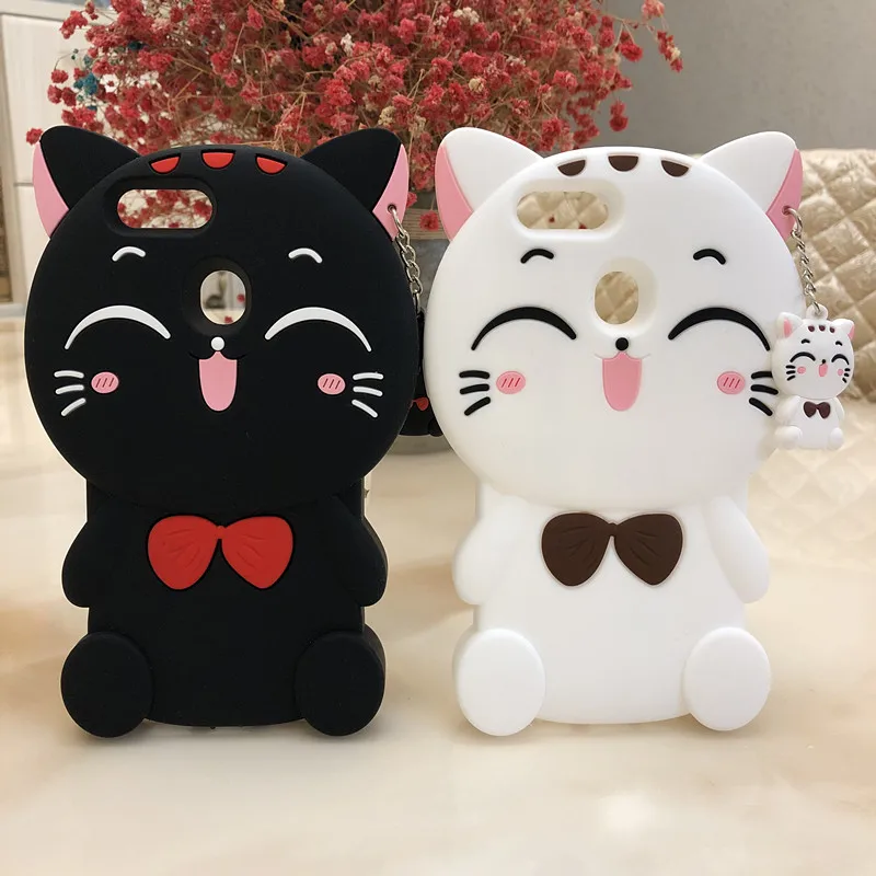 Высококачественный защитный чехол для OPPO A7 3d-силикон Lucky Cat Мягкий силиконовый чехол с рисунком из мультфильма сотовый Чехол для телефона чехол для OPPO AX7