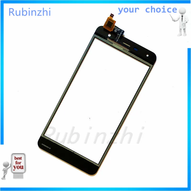 Сенсорный экран RUBINZHI для Телефона Fly fs517 cirrus 11 FS 517, сенсорный экран, дигитайзер, передняя стеклянная панель объектива, датчик с лентой