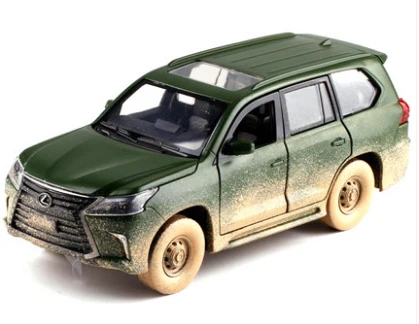 Green A 1:32 lexus LX570 модель автомобиля из сплава, литая под давлением металлическая Игрушечная машина со звуковым светом, 6 открывающихся дверей для детей, подарок - Цвет: Green A