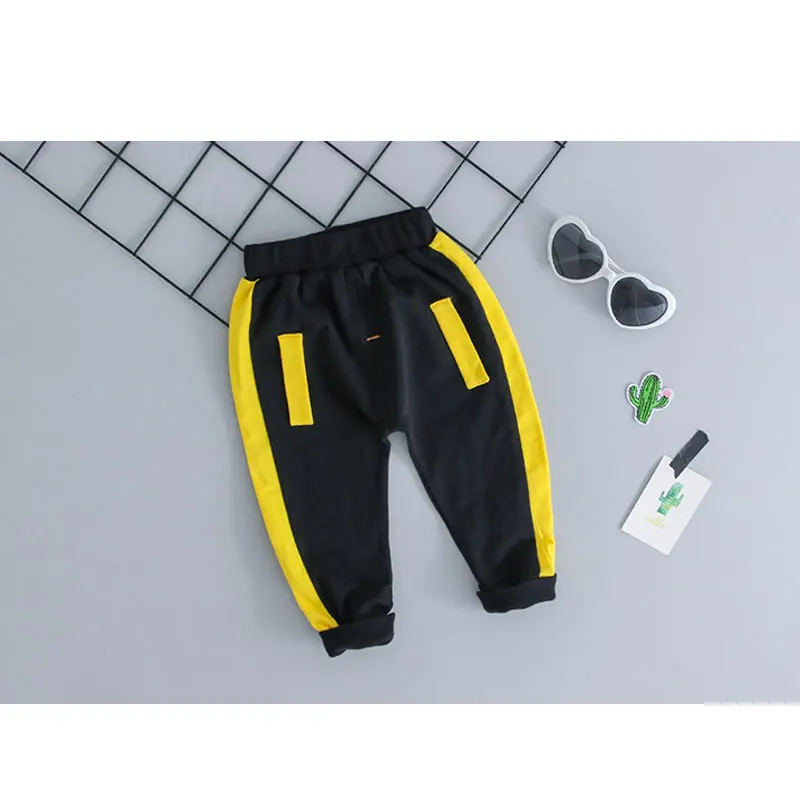 Spring Autumn Baby Boy Girl Set Cotton Toddler Kids Clothes Letter Sport Suit For Infant Splicing Long Sleeve T-Shirt Pants | Детская