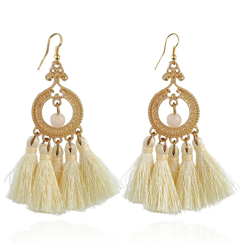 Новые длинные серьги с большими именами богемные кисточками для женщин