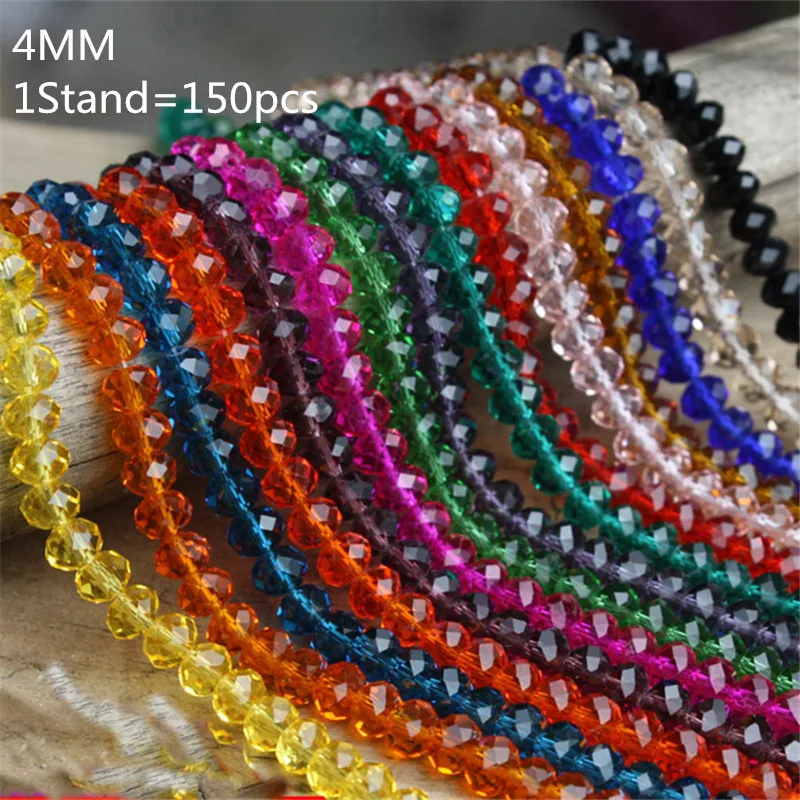 Бисер круглой формы 4 мм бисер из австрийских кристаллов приблизительно 150 шт.